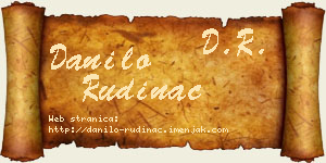 Danilo Rudinac vizit kartica